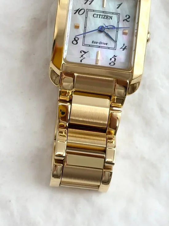 NEW Bianca White Mother of Pearl Gold-Tone ew5602-57d Citizen Ladies Wrist Watch - Picture 4 of 16